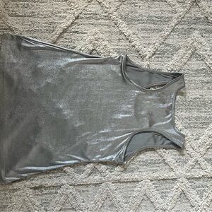 Silver shimmery tank top
